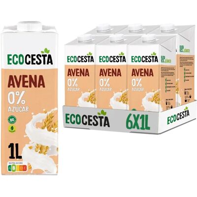 Ecocesta Bebida vegetal avena sin azúcar ecológica - 1L Ecocesta Bebida vegetal avena sin azúcar ecológica - 1L