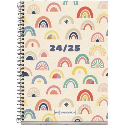 Miquelrius Rainbow Agenda 2024-25 - Agenda, Jour par Page, Recyclée Miquelrius Rainbow Agenda 2024-25 - Agenda, Jour par Page, Recyclée
