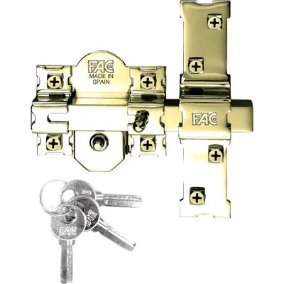 Fac Goldener Stahl Sicherheitsschloss - 50mm - 80mm Fac Goldener Stahl Sicherheitsschloss - 50mm - 80mm