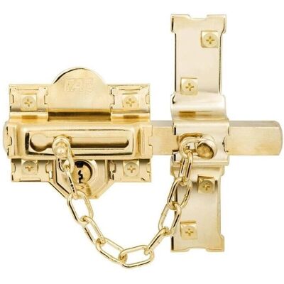 FAC Modelo 307L/80 Cerradura - Cadena de Seguridad, Apertura a la Derecha, Dorada, Cilindro 70mm FAC Modelo 307L/80 Cerradura - Cadena de Seguridad, Apertura a la Derecha, Dorada, Cilindro 70mm