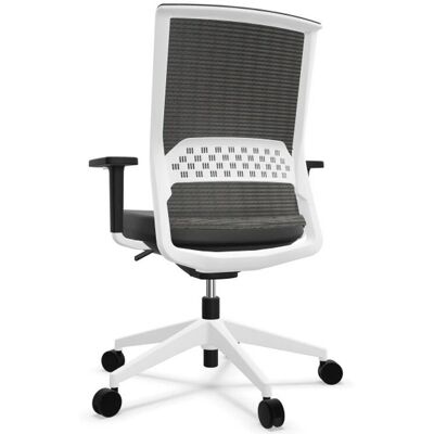 Silla de Oficina Serie 30 de Actiu Stay - Ajustable, Malla, Negro y Blanco Silla de Oficina Serie 30 de Actiu Stay - Ajustable, Malla, Negro y Blanco