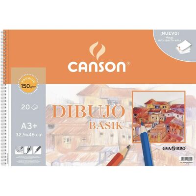 Canson Basik Branco Bloco de Desenho 20 folhas Canson Basik Branco Bloco de Desenho 20 folhas