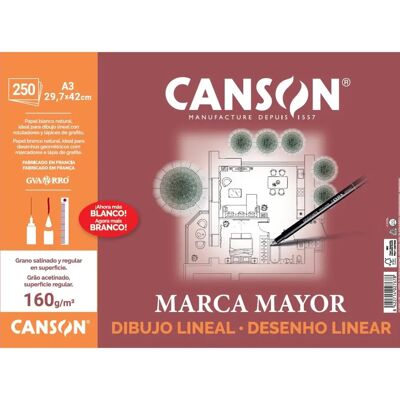 Canson Basik Blanco A3 - Papel de dibujo - 160 g - 250 hojas Canson Basik Blanco A3 - Papel de dibujo - 160 g - 250 hojas