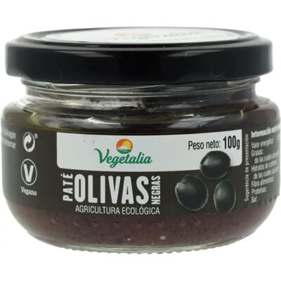 Vegetalia Paté de Aceitunas Negras Orgánico - 100 g - Paté de Olivas Vegetalia Paté de Aceitunas Negras Orgánico - 100 g - Paté de Olivas