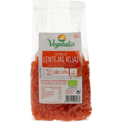 Vegetalia Espirales de Lentejas Rojas - Pasta sin Gluten Vegetalia Espirales de Lentejas Rojas - Pasta sin Gluten