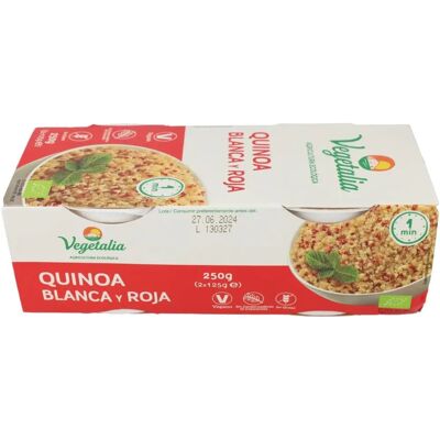 Vegetalia Organic White and Red Quinoa - 125g - Vegan & Gluten-Free Vegetalia Organic White and Red Quinoa - 125g - Vegan & Gluten-Free