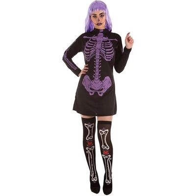 Costume Scheletro Viola M/L - Carnevale Costume Scheletro Viola M/L - Carnevale