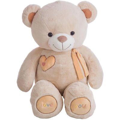 BigBuy Kids Fluffy Toy Valentin Beige Bear - Giocattolo BigBuy Kids Fluffy Toy Valentin Beige Bear - Giocattolo