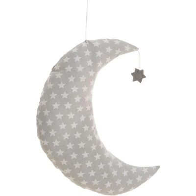 BigBuy Kids Cushion Moon Grey - Cushion - 38 x 30 cm BigBuy Kids Cushion Moon Grey - Cushion - 38 x 30 cm