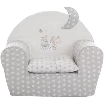 BigBuy Poltrona Bambini Stelle - Poltrona per bambini - Grigio BigBuy Poltrona Bambini Stelle - Poltrona per bambini - Grigio