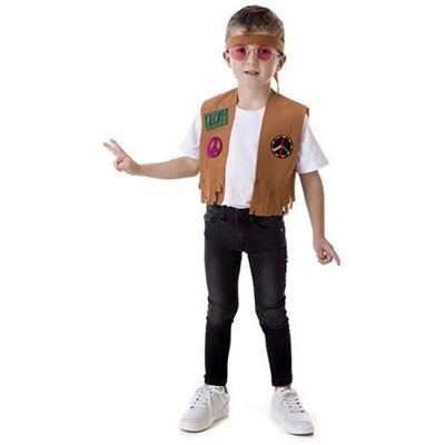 BigBuy Gilet Hippie per Bambini - Costume per Ragazzi - Marrone - 7-9 Anni BigBuy Gilet Hippie per Bambini - Costume per Ragazzi - Marrone - 7-9 Anni