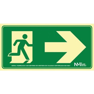 Normaluz RD11130 Placa de saída de emergência com seta direita - Sinalização Normaluz RD11130 Placa de saída de emergência com seta direita - Sinalização