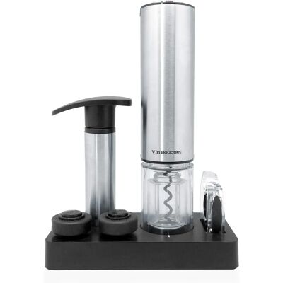 VinBouquet Electric Wine Opener Set - Stainless Steel - 4 Pieces - Gift Box VinBouquet Electric Wine Opener Set - Stainless Steel - 4 Pieces - Gift Box