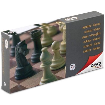 Cayro Magnetisches Schach- und Damspielbrett aus Kunststoff für 2 Spieler Cayro Magnetisches Schach- und Damspielbrett aus Kunststoff für 2 Spieler