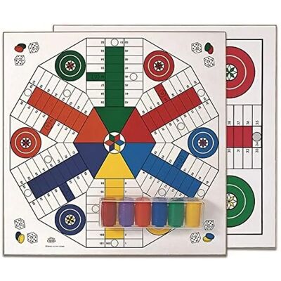 Jeu de Parcheesi en Bois Cayro - 40x40cm, 4-6 Joueurs - Publicité Jeu de Parcheesi en Bois Cayro - 40x40cm, 4-6 Joueurs - Publicité