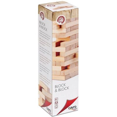 Cayro Blocs en Bois Naturel - 54 Pièces - Jeu de Tour Classique Cayro Blocs en Bois Naturel - 54 Pièces - Jeu de Tour Classique