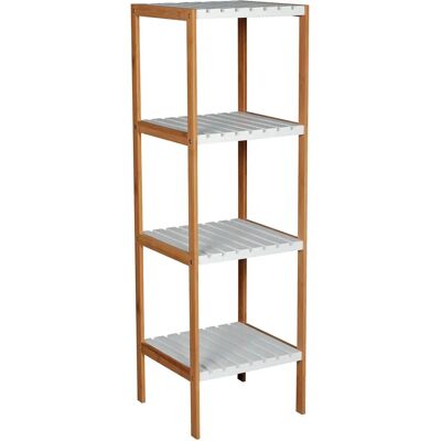 Estante de baño MSV Bambú - 4 estantes, MDF, Montaje fácil Estante de baño MSV Bambú - 4 estantes, MDF, Montaje fácil