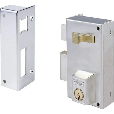 Yale - Cerradura reversible 70x40mm Níquel Izquierda Yale - Cerradura reversible 70x40mm Níquel Izquierda