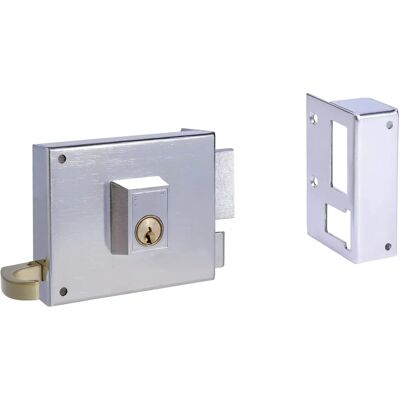 Yale - Cerradura 100x50mm Níquel - 1 punto, Derecha Yale - Cerradura 100x50mm Níquel - 1 punto, Derecha