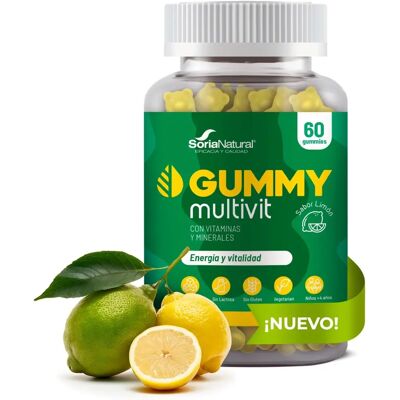 Soria Natural Gominolas Multivitamínicas - Energía, Vegetariano - 60 piezas Soria Natural Gominolas Multivitamínicas - Energía, Vegetariano - 60 piezas