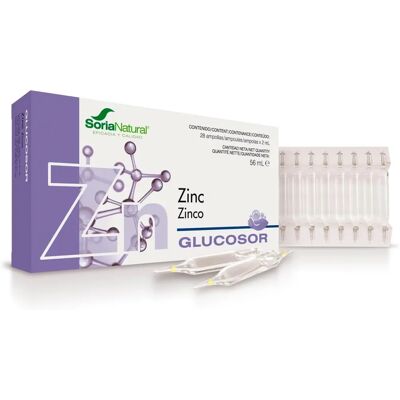 Soria Natural Glucosor Zinc - 28 Ampullen - För tillväxt Soria Natural Glucosor Zinc - 28 Ampullen - För tillväxt
