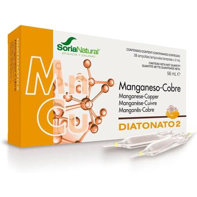 Soria Natural Diatonate 2 Manganese-Copper 28 vials - Supplements Soria Natural Diatonate 2 Manganese-Copper 28 vials - Supplements