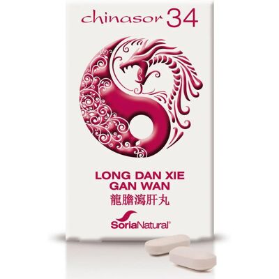 Soria Natural Chinasor 34 Long Dan Xie Gan Wan - Suplemento herbal Soria Natural Chinasor 34 Long Dan Xie Gan Wan - Suplemento herbal