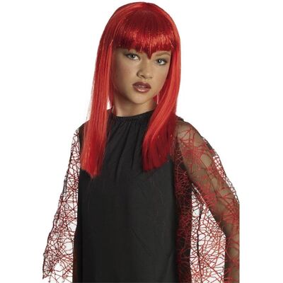 Perücke de diable rouge pour filles - Accessoire de costume d'Halloween Perücke de diable rouge pour filles - Accessoire de costume d'Halloween