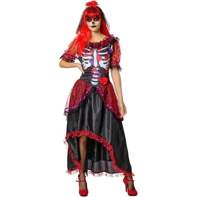 Czarno-czerwona sukienka La Catrina od Rubie's - Kostium Czarno-czerwona sukienka La Catrina od Rubie's - Kostium