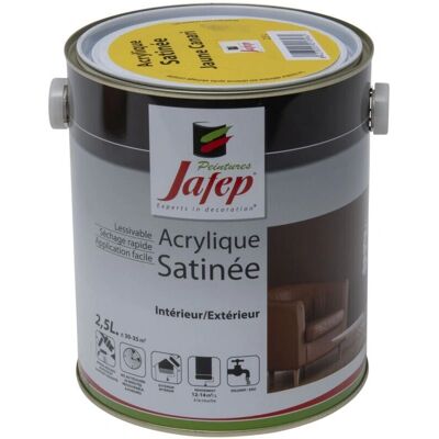 Jafep - Pittura acrilica satinata - Giallo canarino - 2,5L - Paint Jafep - Pittura acrilica satinata - Giallo canarino - 2,5L - Paint