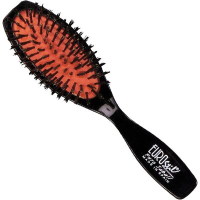 Cepillo para el Pelo Eurostil Modelo 00303 - Cerdas de Jabalí, Rojo y Negro Cepillo para el Pelo Eurostil Modelo 00303 - Cerdas de Jabalí, Rojo y Negro