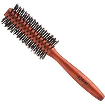 EUROSTIL Brosse Ronde en Bois - 18cm - Brosse à Cheveux - Publicité EUROSTIL Brosse Ronde en Bois - 18cm - Brosse à Cheveux - Publicité