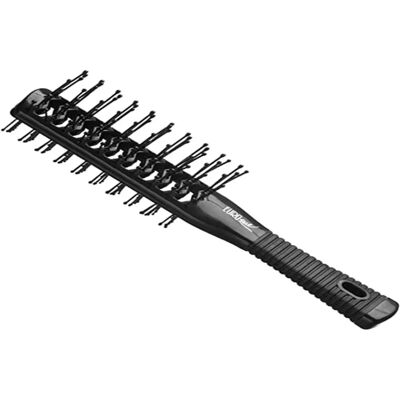 Eurostil Schwarzes Tunnel Gummi Doppelgriff Skeleton Bürste - Haarbürste Eurostil Schwarzes Tunnel Gummi Doppelgriff Skeleton Bürste - Haarbürste