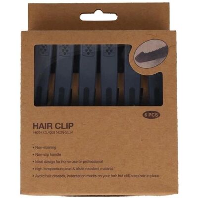 Pinzas Para El Cabello Eurostil - 6 Grises Antideslizantes - Clips de Pelo Pinzas Para El Cabello Eurostil - 6 Grises Antideslizantes - Clips de Pelo
