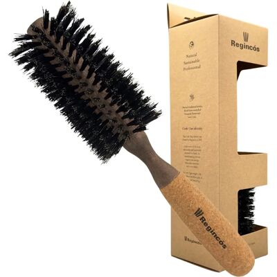Brosse à cheveux en bois Regincós avec poignée en liège - Modèle 20729 - Publicité Brosse à cheveux en bois Regincós avec poignée en liège - Modèle 20729 - Publicité