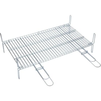 SAUVIC Dubbele Grill - 65x40cm Barbecue - Sterk & Veilig SAUVIC Dubbele Grill - 65x40cm Barbecue - Sterk & Veilig
