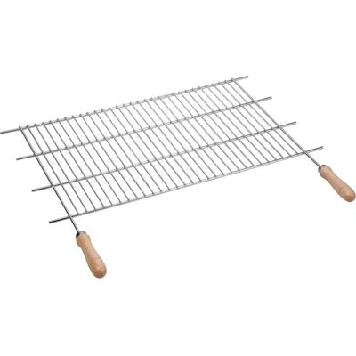 Sauvic Verstellbarer Edelstahl-Grill 80x40cm mit Holzgriffen Sauvic Verstellbarer Edelstahl-Grill 80x40cm mit Holzgriffen
