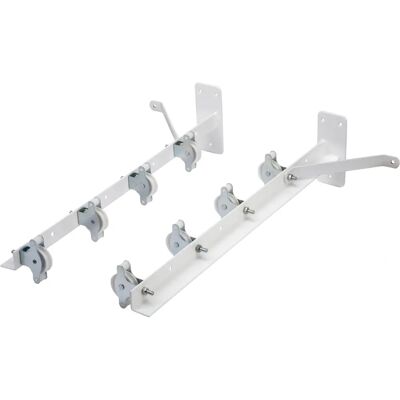 Sauvic 89396 - Séchoir à linge avec 8 roulettes en acier, Blanc, 55cm - Séchoir Sauvic 89396 - Séchoir à linge avec 8 roulettes en acier, Blanc, 55cm - Séchoir