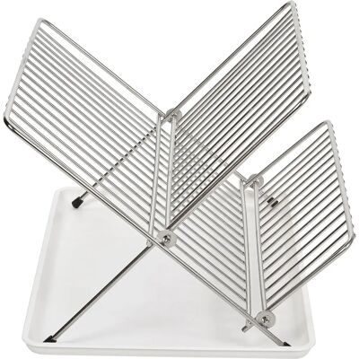Sauvic Fällbar Rostfritt Stål Diskställ - Dish Drainer Sauvic Fällbar Rostfritt Stål Diskställ - Dish Drainer