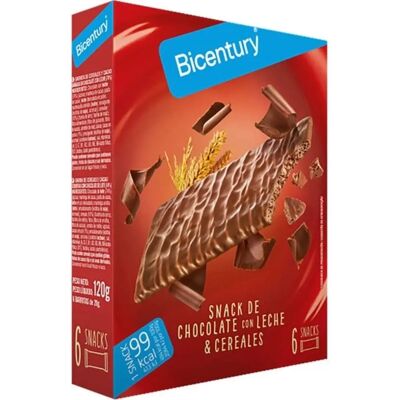 Barra energética Bicentury Sarialis de chocolate con leche - Barritas de cereal Barra energética Bicentury Sarialis de chocolate con leche - Barritas de cereal