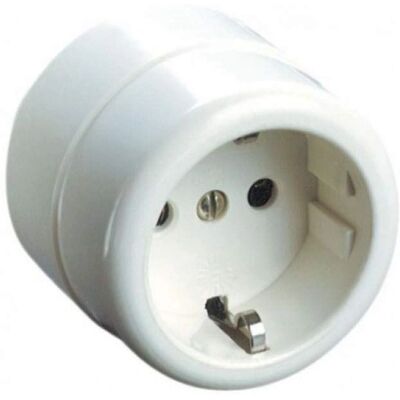 Solera Bipolare Steckdose - 10/16A 250V - Weiß - Oberflächenmontage Solera Bipolare Steckdose - 10/16A 250V - Weiß - Oberflächenmontage