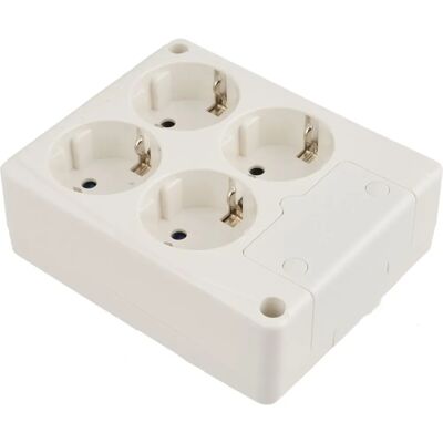 Multiprise Solera 8104 - Circuit imprimé, Blanc, 4 prises - Publicité Multiprise Solera 8104 - Circuit imprimé, Blanc, 4 prises - Publicité