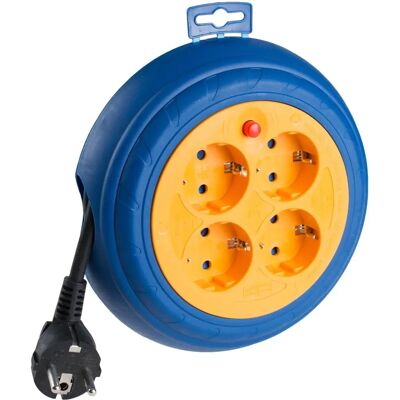 Enrollacables Solera 7429 - Carrete de cable - 4 enchufes - 3m Enrollacables Solera 7429 - Carrete de cable - 4 enchufes - 3m
