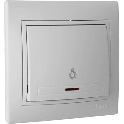 Solera erp04ilu Schalter - 8,3x8,1cm, Weiß, Eingebaut, 250V Solera erp04ilu Schalter - 8,3x8,1cm, Weiß, Eingebaut, 250V