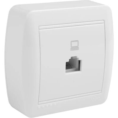 Solera RJ45 Stecker - Oberflächenmontage - Weiß - Cat 5e Solera RJ45 Stecker - Oberflächenmontage - Weiß - Cat 5e