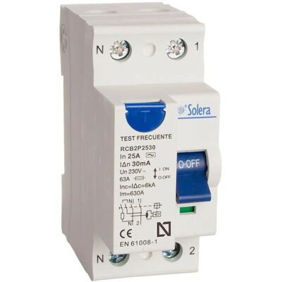 Interruptor diferencial 2P 25A Solera - Dispositivo de Seguridad Eléctrica Interruptor diferencial 2P 25A Solera - Dispositivo de Seguridad Eléctrica