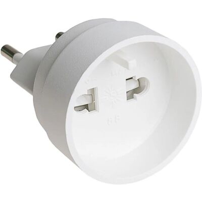 Solera Reiseadapter - 2-polig, 10A, 250V, Weiß Solera Reiseadapter - 2-polig, 10A, 250V, Weiß