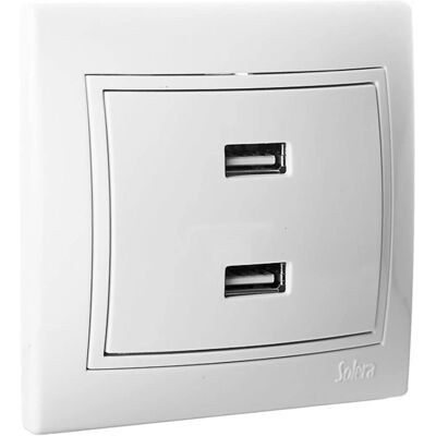 Solera - Caricabatterie USB da muro - 5 V, 2,1 A - Standard UE Solera - Caricabatterie USB da muro - 5 V, 2,1 A - Standard UE