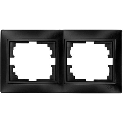 Solera - Horizontale Schalterrahmen 2 Elemente Graphit 154x81mm - Lichtschalterrahmen Solera - Horizontale Schalterrahmen 2 Elemente Graphit 154x81mm - Lichtschalterrahmen
