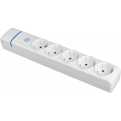 Prise électrique Solera - 5 prises avec interrupteur - IP20 Prise électrique Solera - 5 prises avec interrupteur - IP20